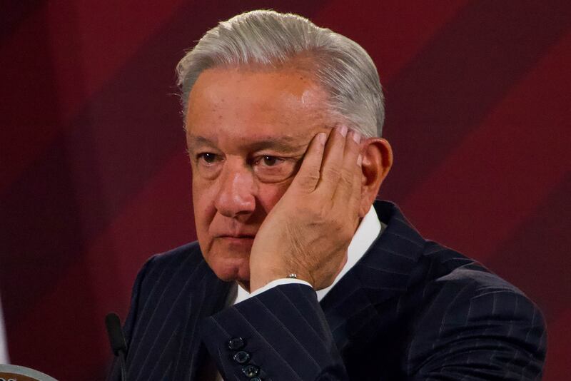 CIUDAD DE MÉXICO, 10MARZO2023.- Andrés Manuel López Obrador, presidente de México, durante la conferencia matutina desde el Salón Tesorería de Palacio Nacional.
FOTO: ROGELIO MORALES /CUARTOSCURO.COM