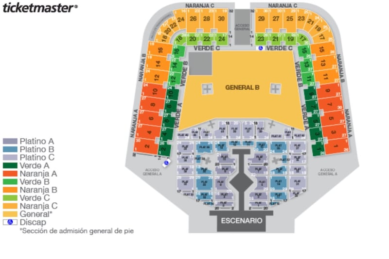 Mapa del concierto de Taylor Swift en México