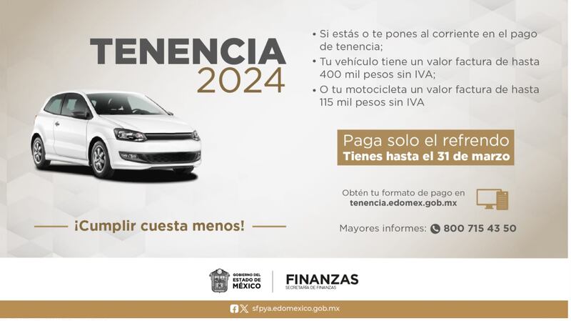 Tenencia vehicular Edomex