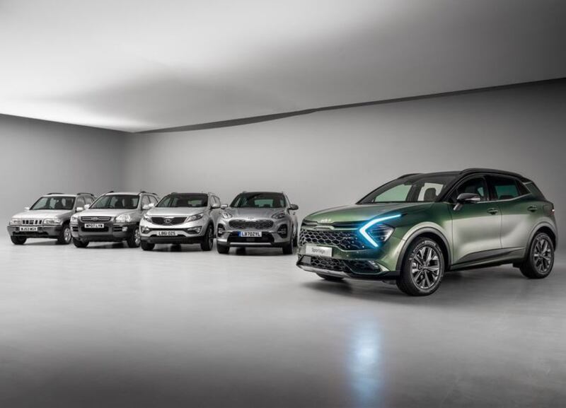 Las cinco generaciones de Kia Sportage.