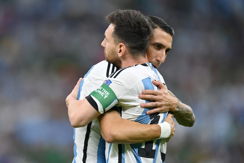 Lionel Messi y Angel Di Maria Argentina Mundiales