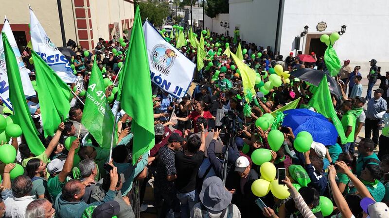 Sheinbaum congregó a miles de personas en Pesquería.