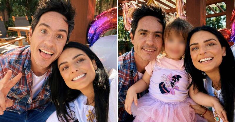 Aislinn Derbez y Mauricio Ochmann celebran Halloween junto a Kai