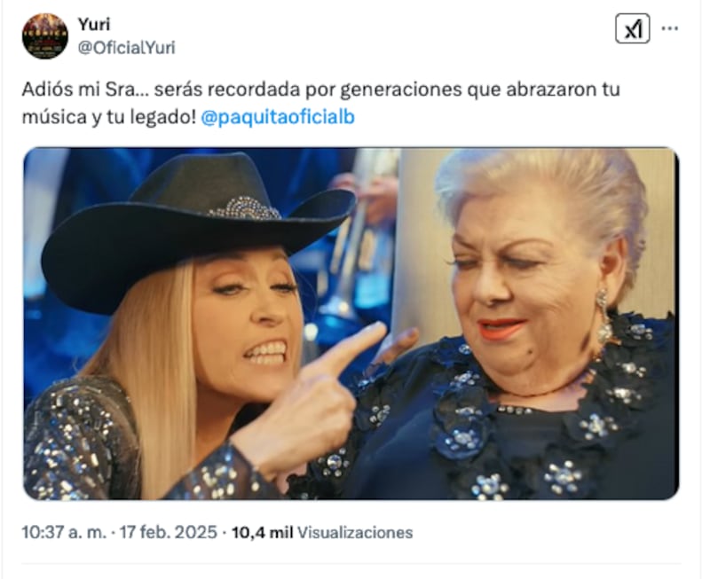 Famosos despiden a Paquita la del Barrio