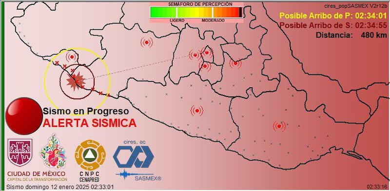 La alerta sísmica sonó en la CDMX este domingo 12 de enero