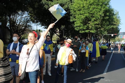 El grupo partió de la Minerva hacia la avenida Chapultepec.