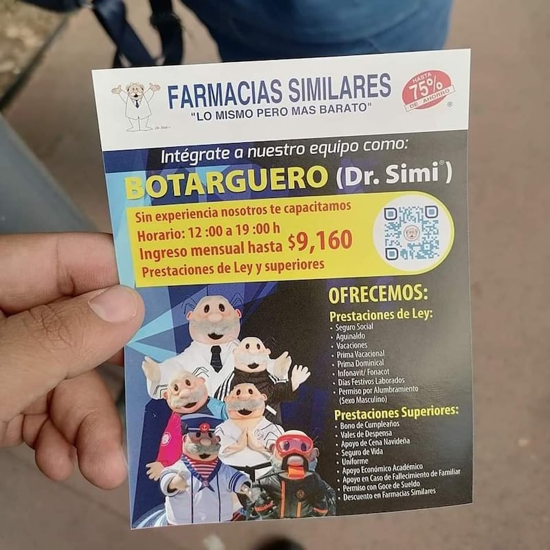 Pagan más de 9 mil pesos por ser botarguero del Dr. Simi. (Especial)