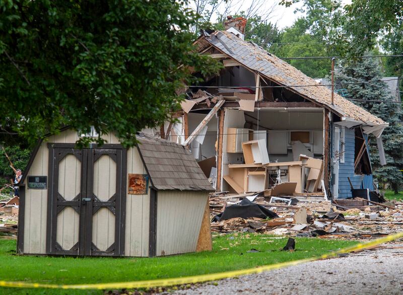 Explosión en una casa de Evansville.