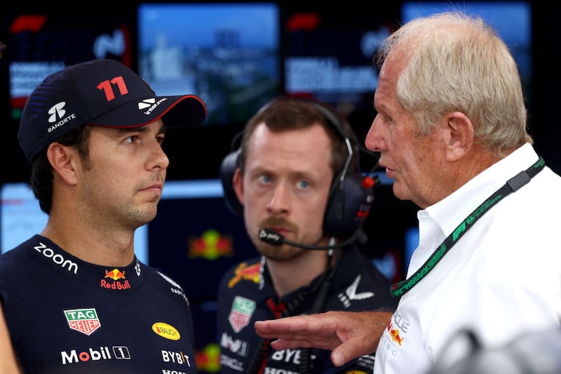 Helmut Marko confía en que Checo se mantendrá en segundo lugar en el campeonato de pilotos.