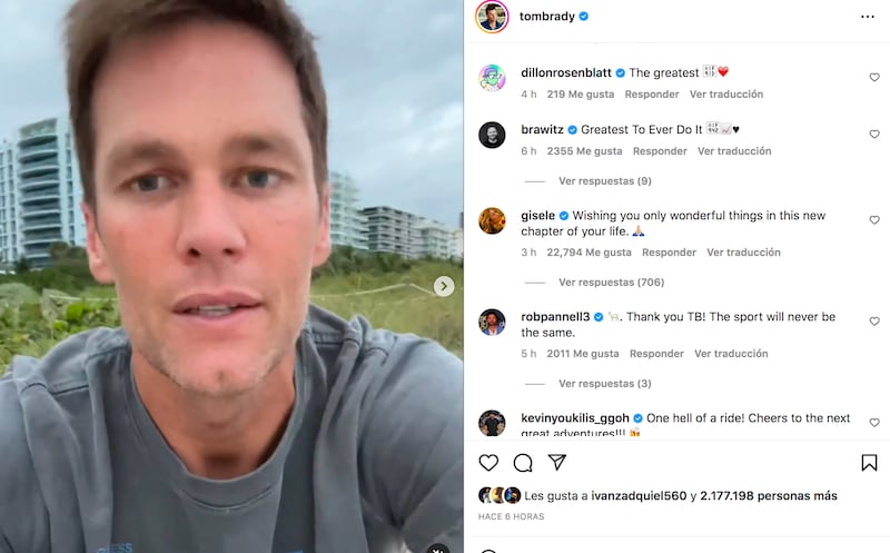 Gisele Bündchen dedica emotivas palabras a Tom Brady.