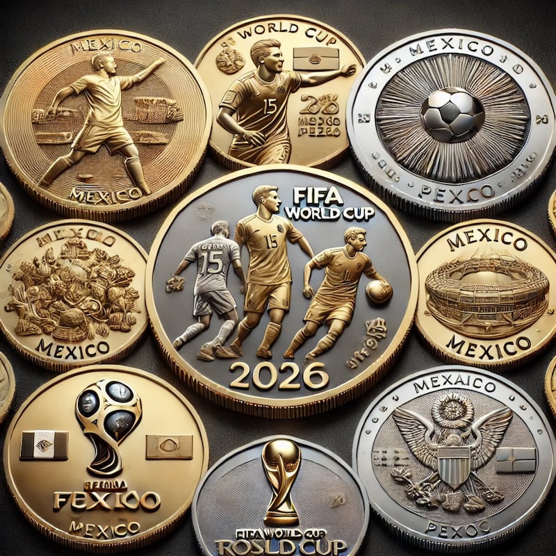 Así serían las monedas conmemorativas para el Mundial 2026.