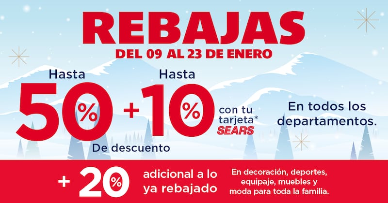 SEARS, DESCUENTOS DE ENERO, PROMOCIONES