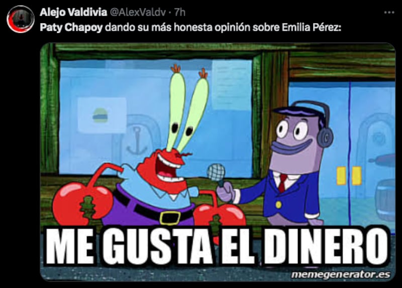 Memes de las declaraciones de Pati Chapoy sobre 'Emilia Pérez'