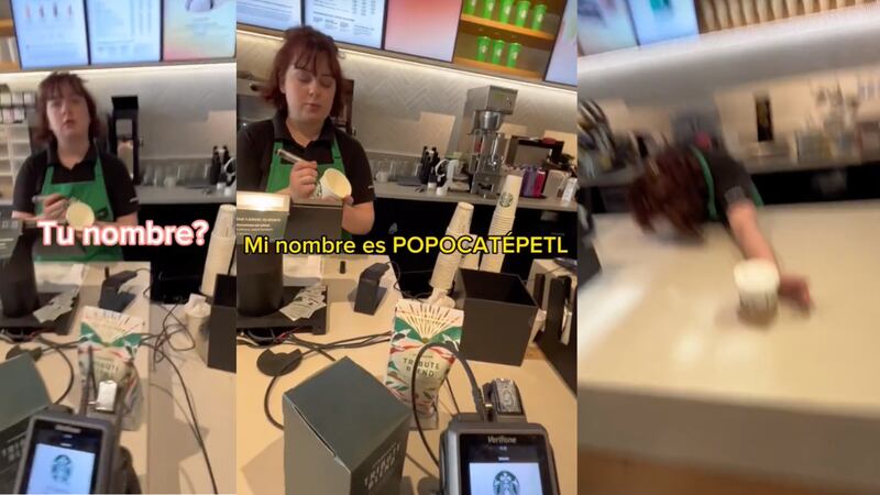 La barista quedó asombrada cuando el Tiktoker le pidió que escribiera todo su nombre en el vaso