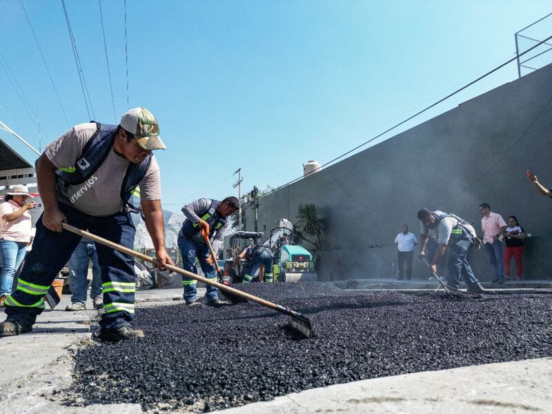 Los trabajos iniciaron en el cruce de Jerónimo Treviño y Vasconcelos, en el casco del municipio.