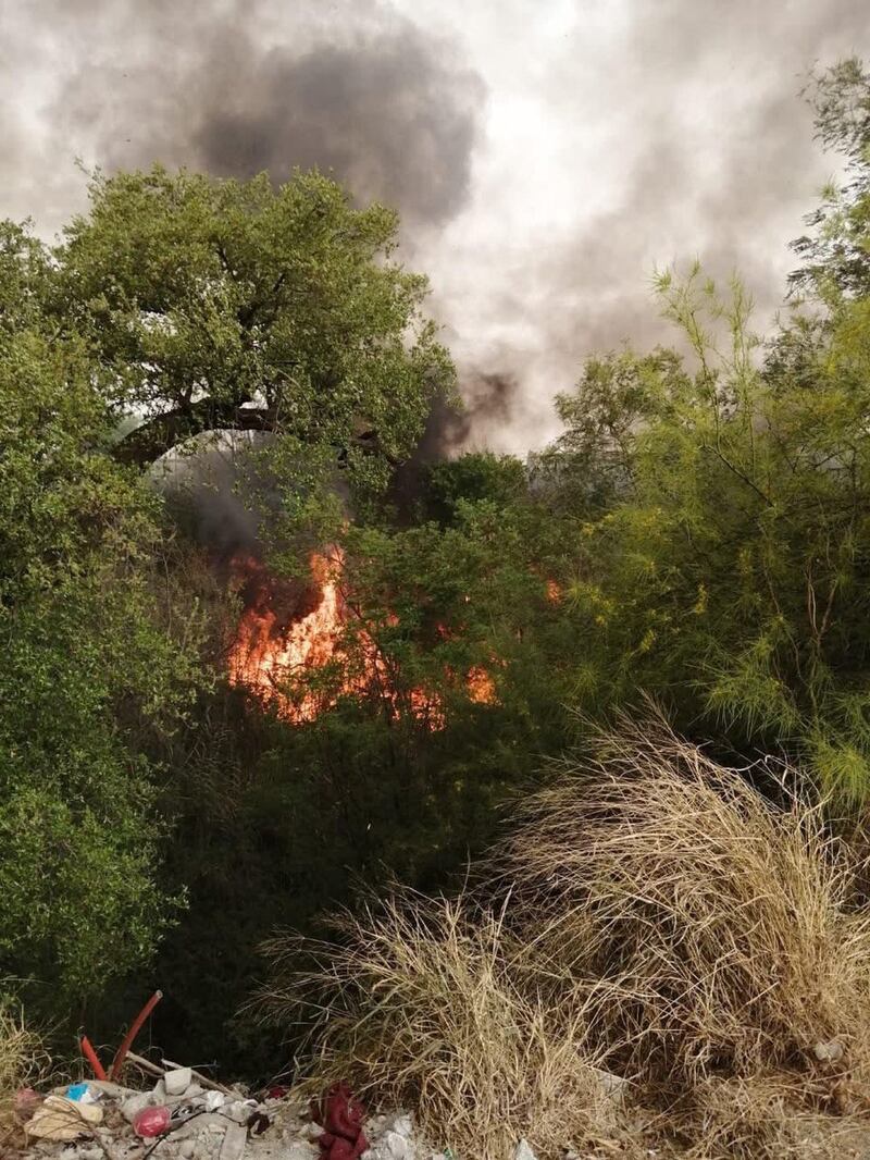 El incendio se originó a la altura de la.colonia Zaragoza.