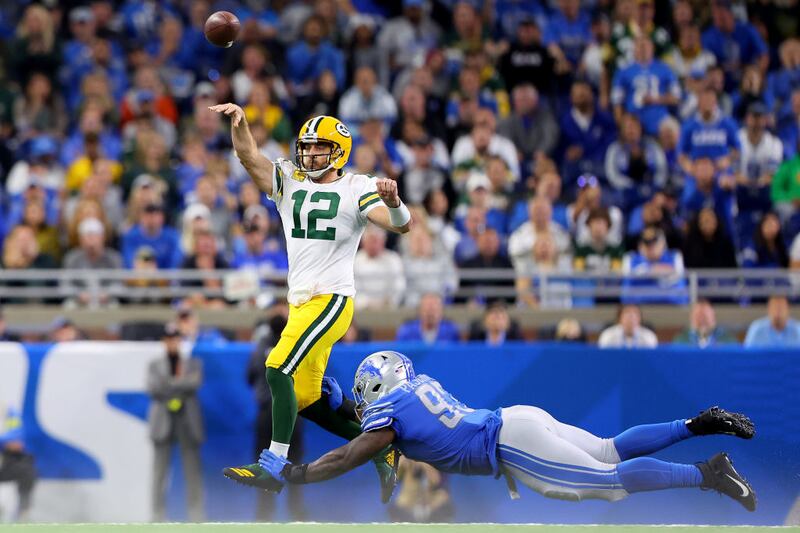 Aaron Rodgers no pudo vencer a los Leones de Detroit