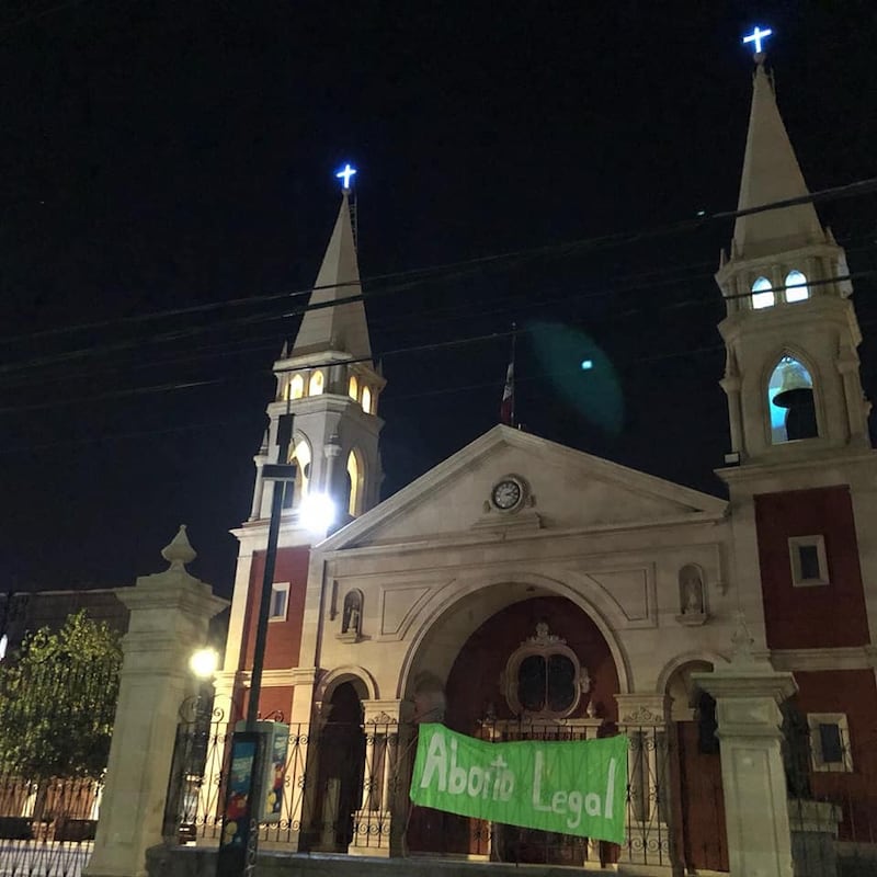 Colectivo Mujeres que Luchan JRZ piden por la legalización del aborto en Ciudad Juárez.