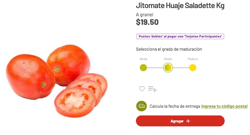 El jitomate más barato cuesta hasta 10 pesos menos.