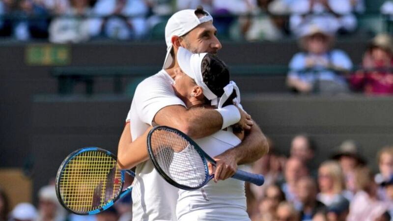 Giuliana Olmos y Santiago González son los primeros mexicanos en jugar la final de dobles mixto en Wimbledon. Imagen: especial.