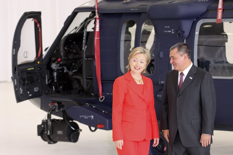 Hillary Clinton, exsecretaria de Estado Norteamérica y Genaro García Luna, exsecretario de Seguridad Pública Federal en 2009.