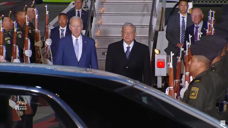 Joe Biden y AMLO en el AIFA