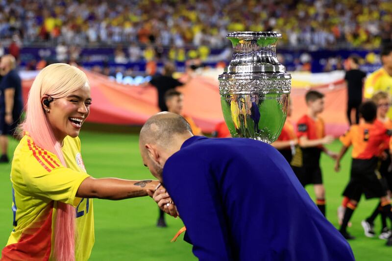 Karol G se mostró muy emocionada en la Copa América