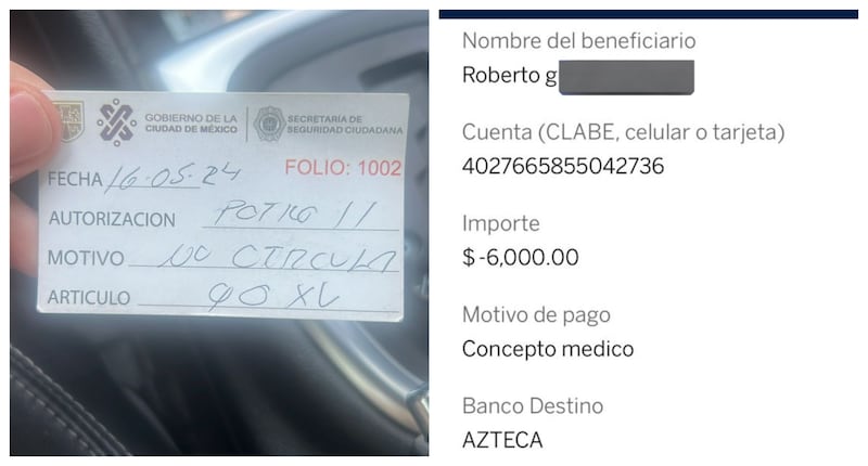 Policía cobra seis mil pesos