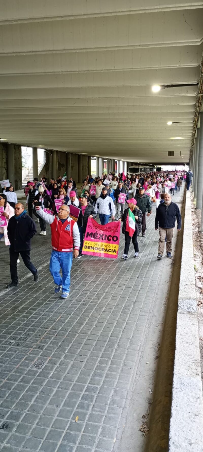 La Marcha se desarrolló en el circuito de la Macroplaza.