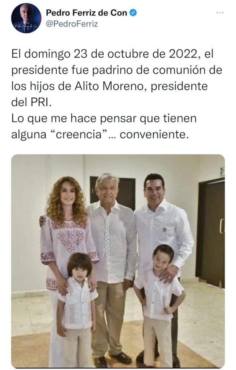 El presidente de México se reunió con "Alito" Moreno. (Especial)