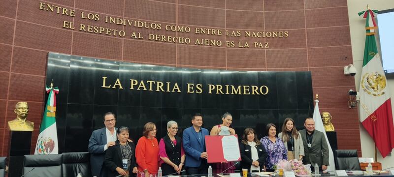 La nadadora recibió un reconocimiento en el Senado I Cortesía Claudia Ruiz