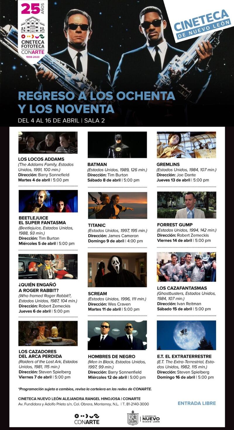 La Casa de la Cultura y la Cineteca de NL tienen programados ciclos de cine con diferentes temáticas.