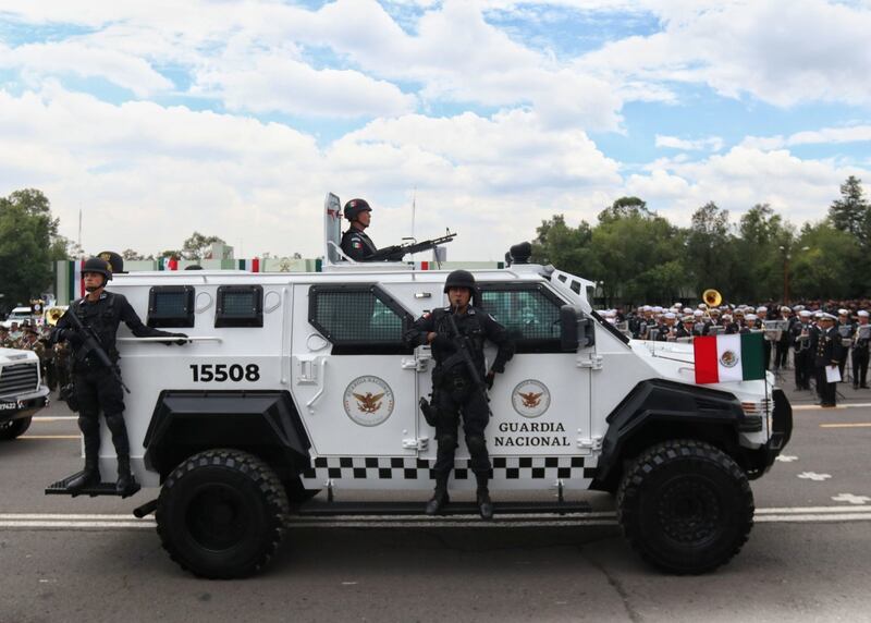 Desfile militar: Guardia Nacional y militares ensayan