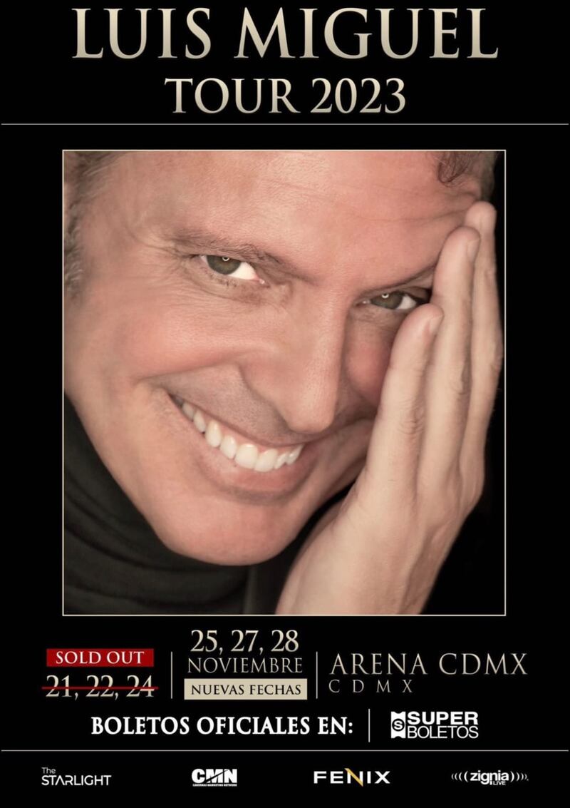 Nuevas fechas de Luis Miguel en México