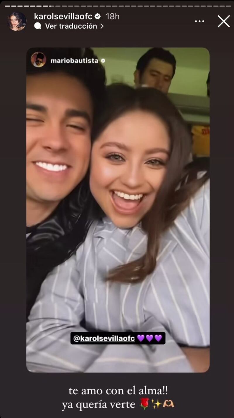 Karol Sevilla y Mario Bautista