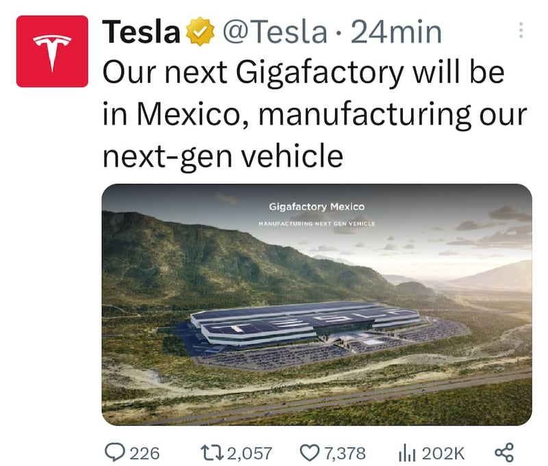 La empresa compartió en Twitter el diseño de la planta en Nuevo León.