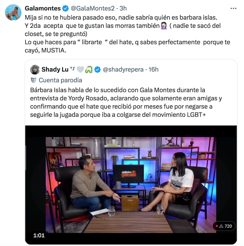 Gala Montes estalla contra Bárbara Islas