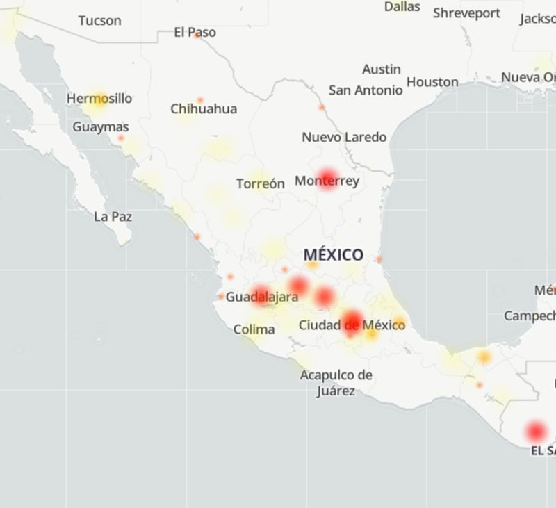 Mapa fallas WhatsApp