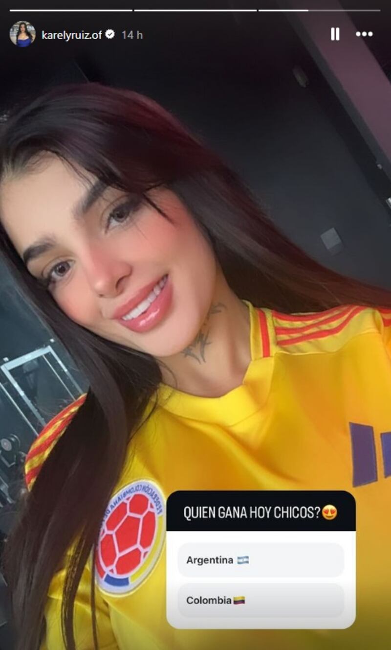 Karely Ruiz demuestra su pasión por el fútbol al apoyar a la selección  Colombia con todo y playera (FOTO) – Publimetro México