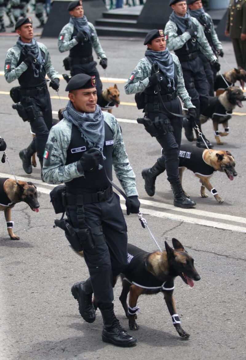 Desfile militar: Guardia Nacional y militares ensayan