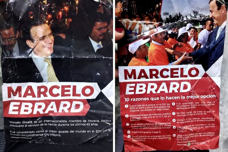 Simpatizantes comparten propaganda de Marcelo Ebrard con número falso