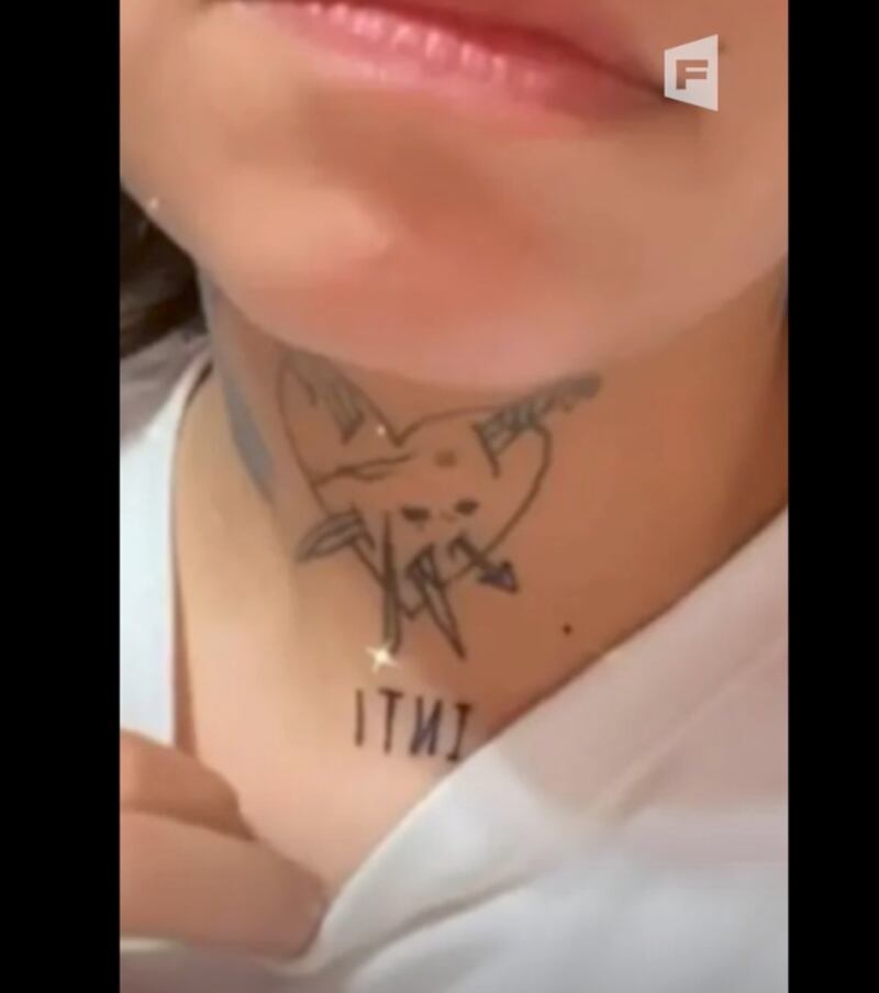 La cantante dedica un tatuaje a su hija Inti