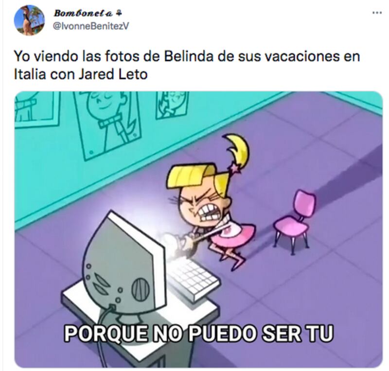 Belinda vuelve a ser protagonista de memes, por su amistad con el popular cantante.