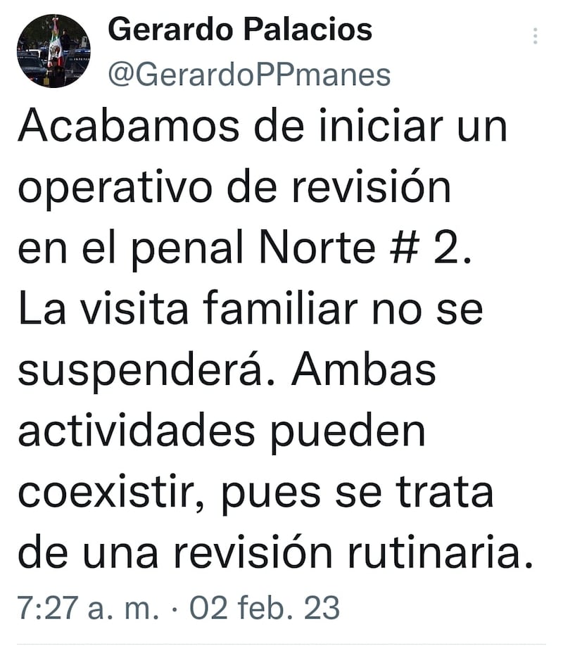 El secretario de Seguridad de Nuevo León informó que se trata de un procedimiento de rutina.