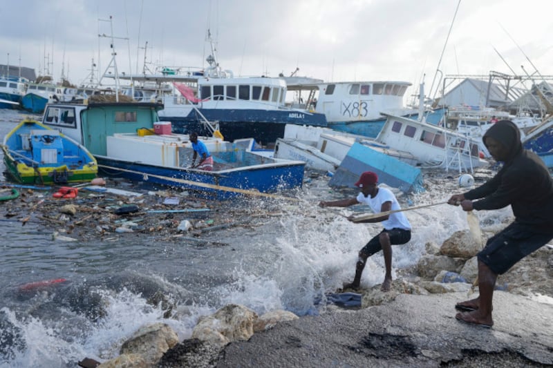 pescadores huracán