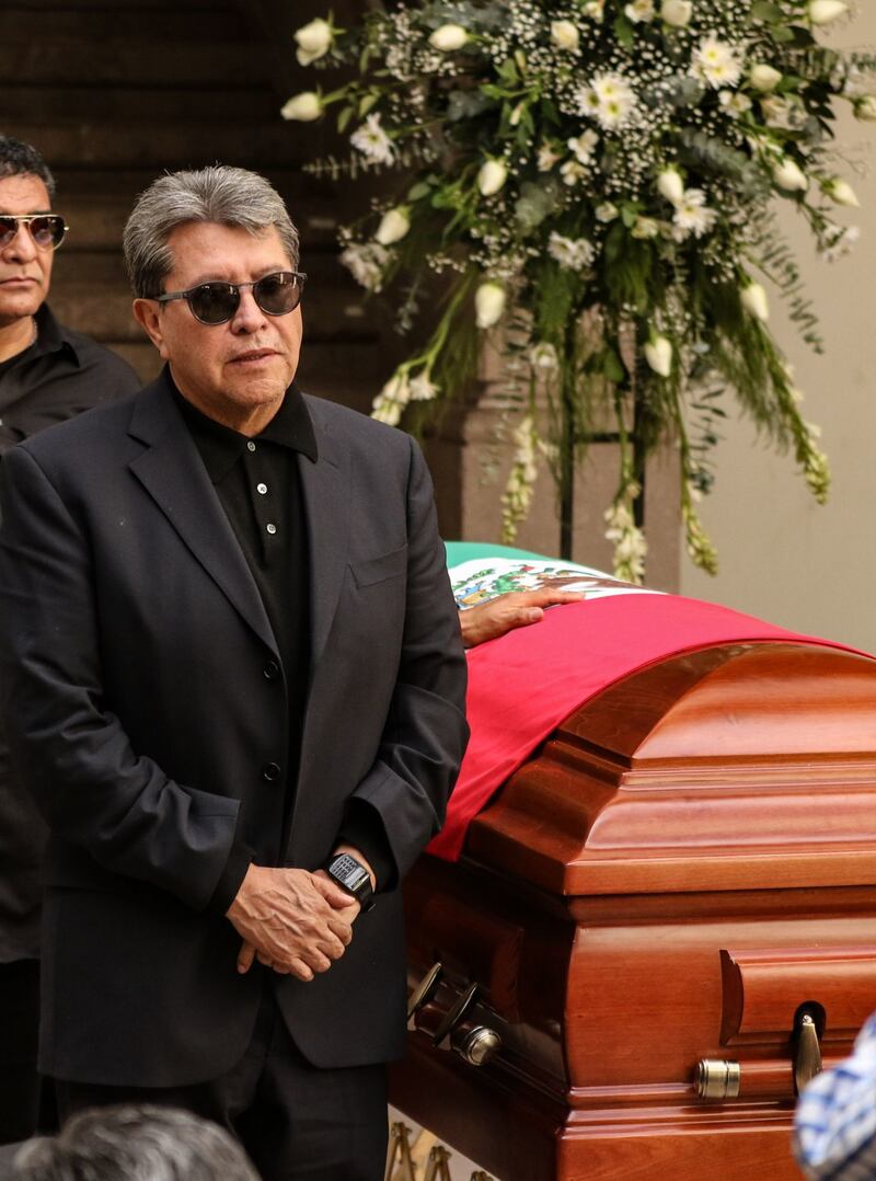 Realizan funeral de Juan Pérez Guardado, cuñado de Ricardo Monreal