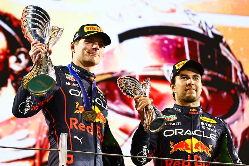 Checo Pérez y Max Verstappen