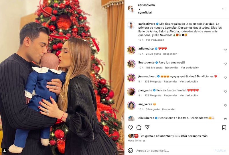 Cynthia Rodríguez y Carlos Rivera comparten su primera foto juntos con León