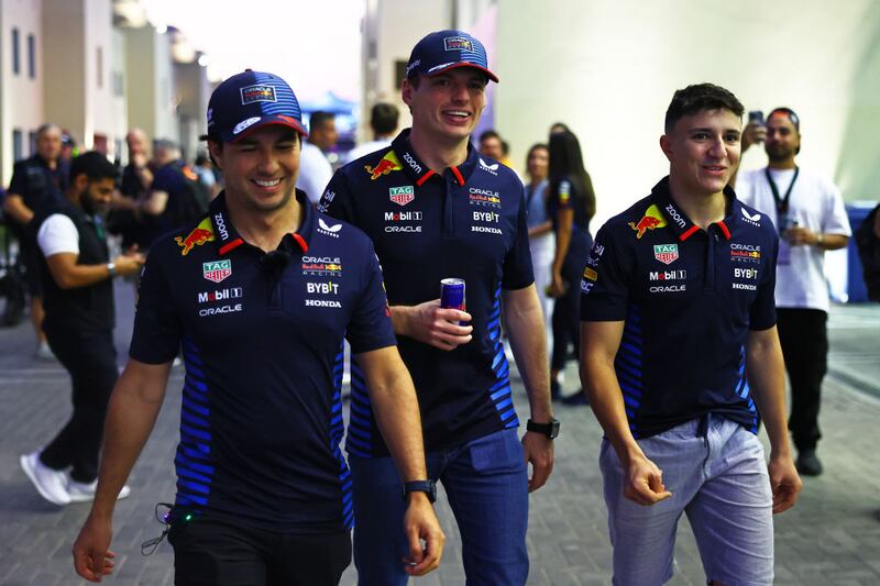 Sergio Pérez y Max Verstappen