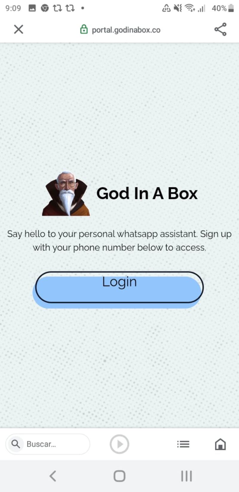 God in a Box (ChatGPT) como contacto de WhatsApp